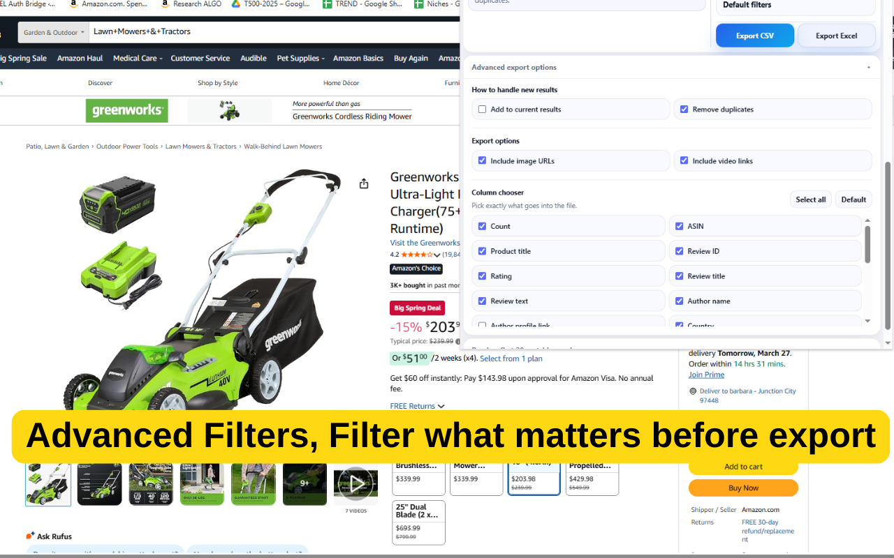 Advanced filters screenshot thumbnail